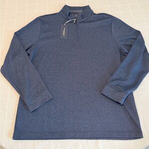 NWT Vineyard Vines Men's Nautical Navy Bluffs Quarter Zip Large L